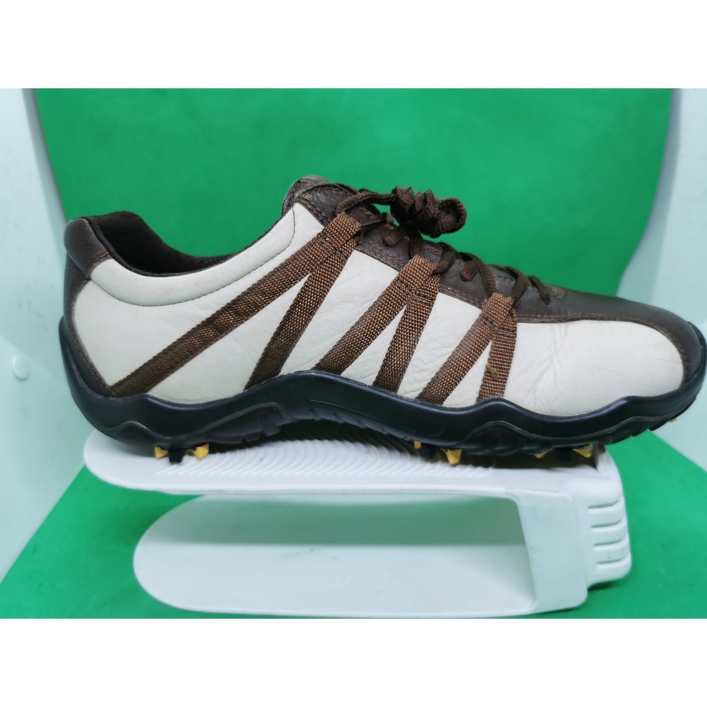 Ecco Golf Cas Cool Mens Brown Classic Leather Comfort Shoes spike Size 8.5/ 42 - Picture 16 of 16